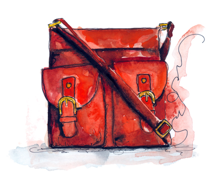 Painting of a handbag