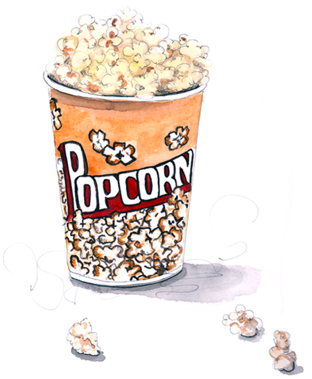 Painting of popcorn