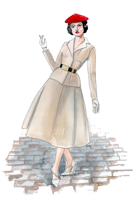 fashion illustration retro