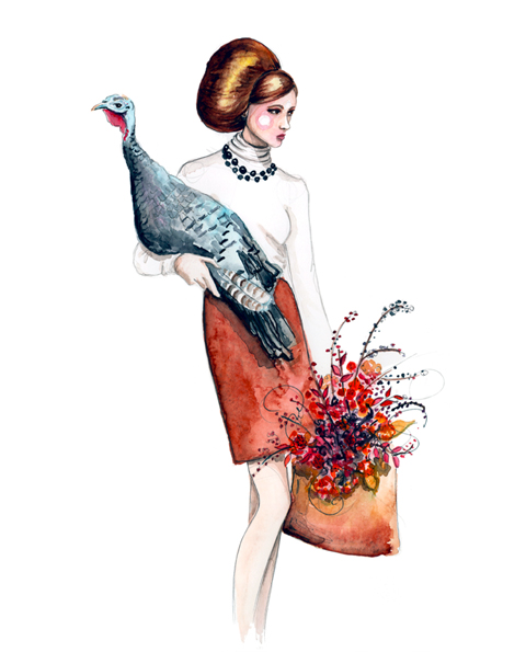 fashion illustration thanksgiving