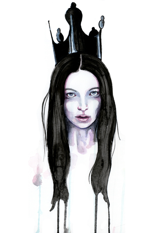 watercolor portrait illustration by tracy hetzzel