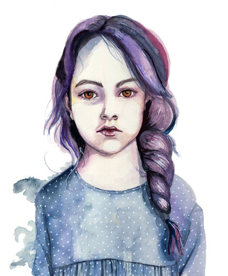watercolor portrait by tracy hetzel