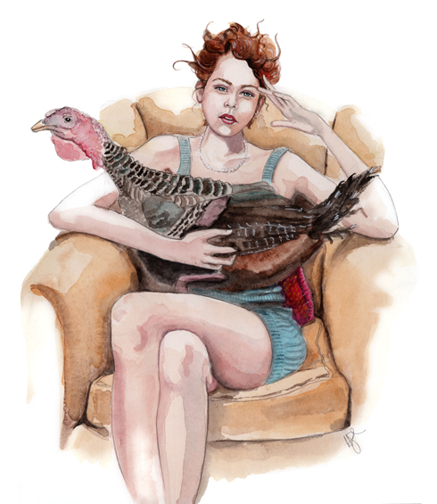 thanksgiving illustration by tracy hetzel