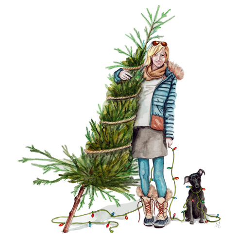 commissioned christmas illustration by tracy hetzel