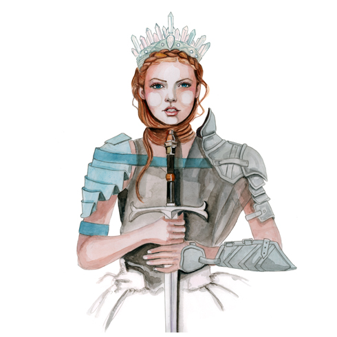 joan of arc watercolor illustration by tracy hetzel