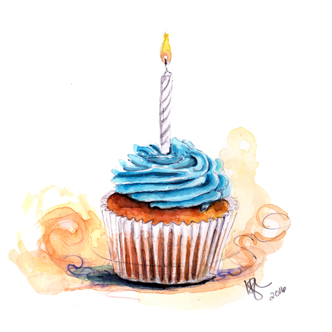 cupcake illustration by tracy hetzel